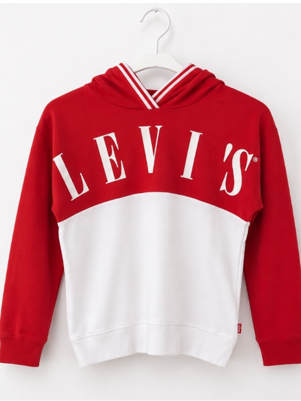 Levi’s Red and White Colorblock Hoodie Sweater - kids